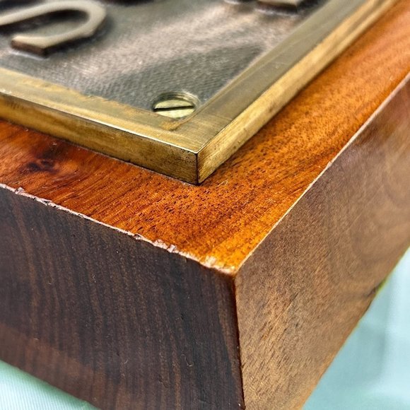 VINTAGE Brass Plaque | Superior School | Original Cast Plate - Picture 3 of 7